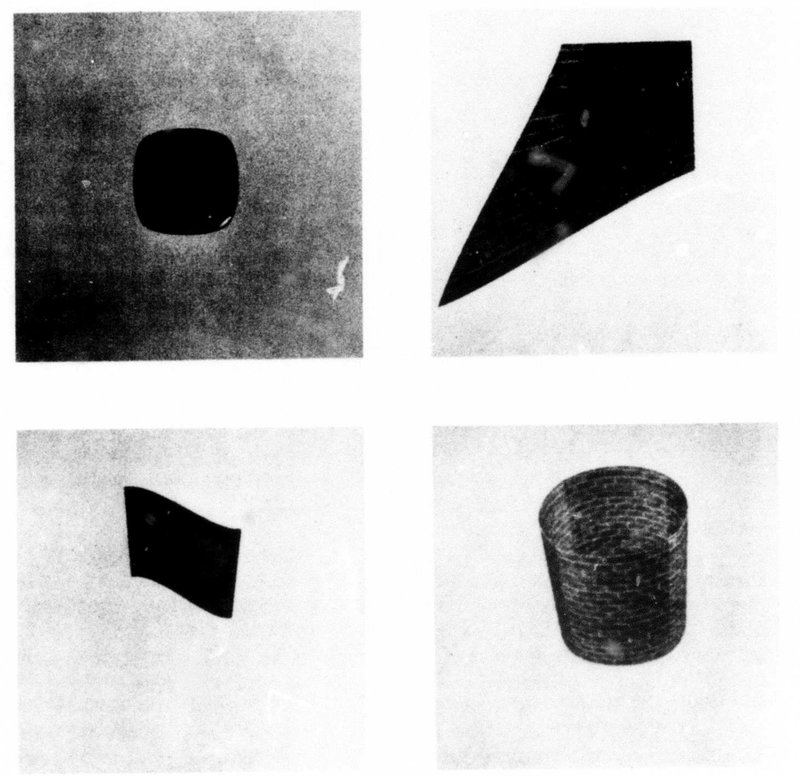 A figure from Catmull&rsquo;s thesis: curved patches rendered by subdivision, with an image texture mapped onto them.