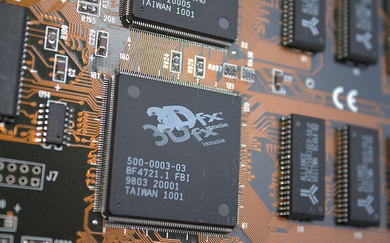 A 3dfx Voodoo Graphics add-in card.